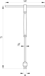 ROTARY HANDLE T TYPE ADAPTOR 10MM (YT-1567)