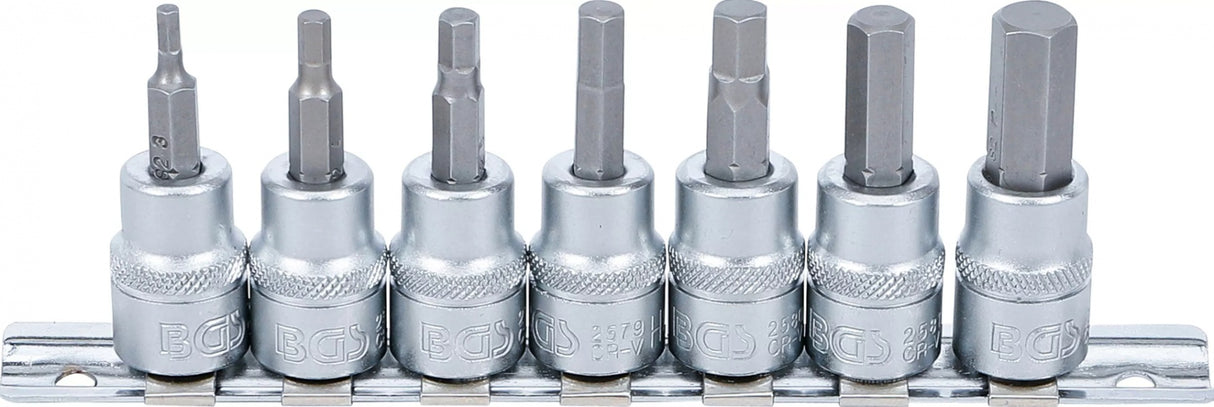 BIT SOCKET SET | 10 MM (3/8") DRIVE | INTERNAL HEXAGON 3 - 10 MM | 7 PCS. (5107)
