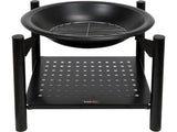 STEEL FIRE PIT W/ LOG STORE 58X58CMX55CM (99914)