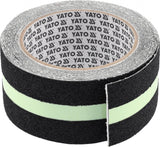 BLACK + REFLECTIVE ANTI-SLIP PVC TAPE FOR STAIRS AND PASSAGES | 50 MM X 5 M (YT-72507)