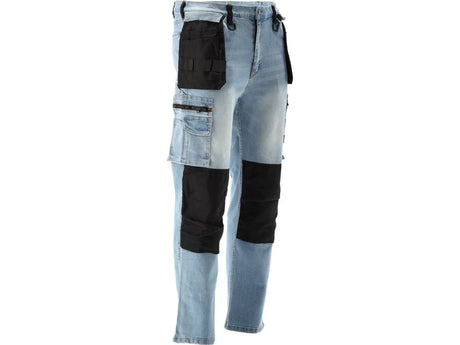 STRETCH JEANS TROUS. LIGHT BLUE S. 2XL (YT-79075)