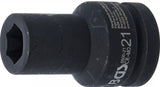 IMPACT SOCKET HEXAGON, DEEP | 25 MM (1") DRIVE | 21 MM (5500-21)