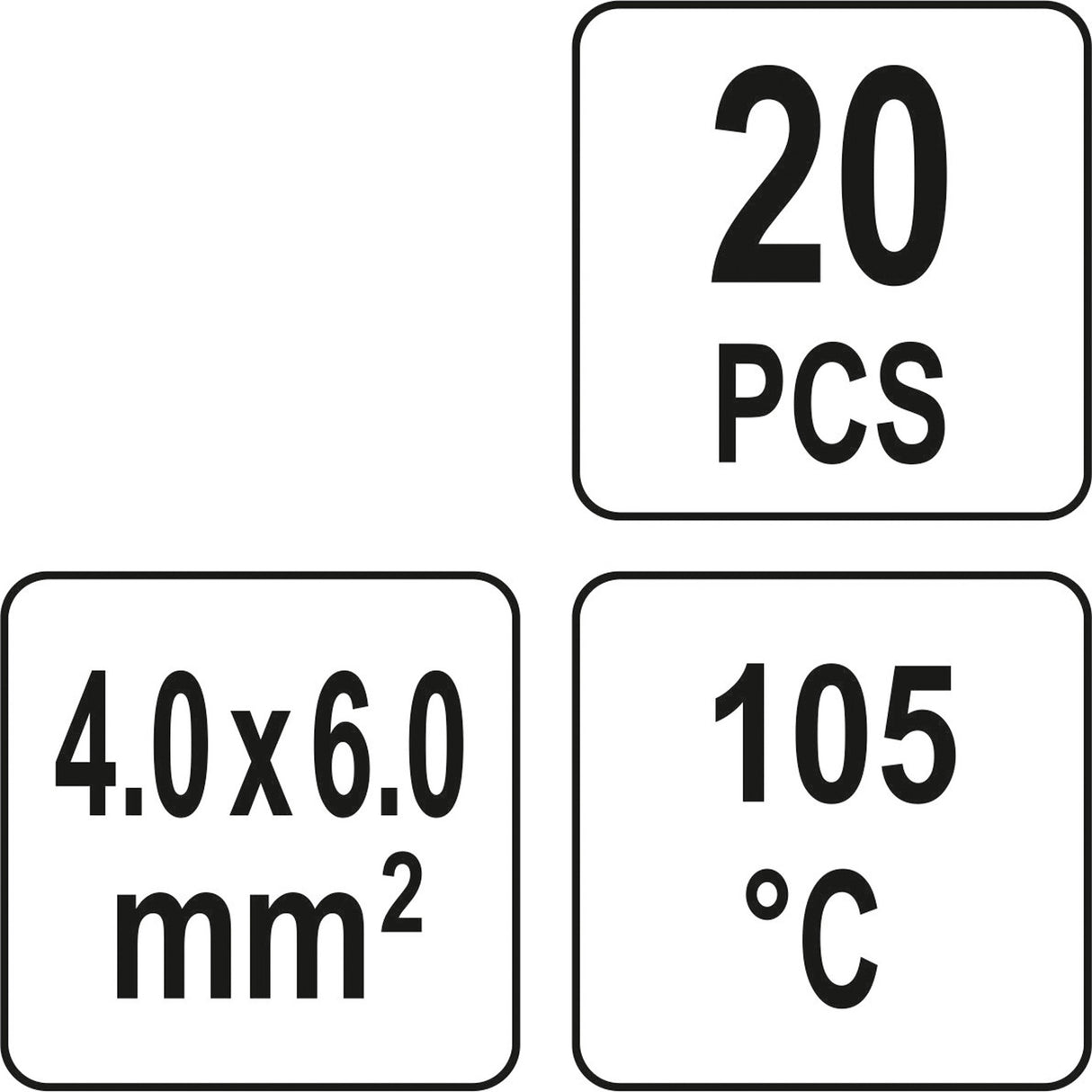 HEAT SHRINK SOLDER SLEEVE 4-6MM2 20PCS (YT-81443)