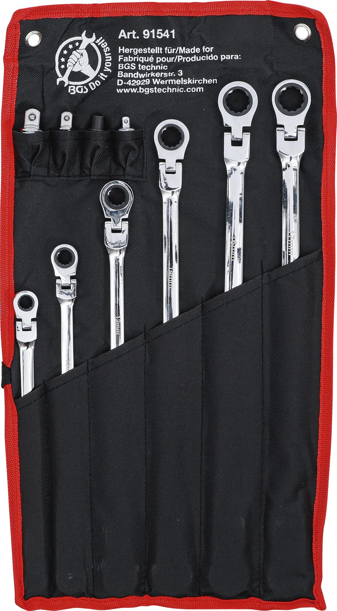 DOUBLE SWIVEL HEAD RATCHET WRENCH SET | 8 - 19 MM | 10 PCS. (91541)