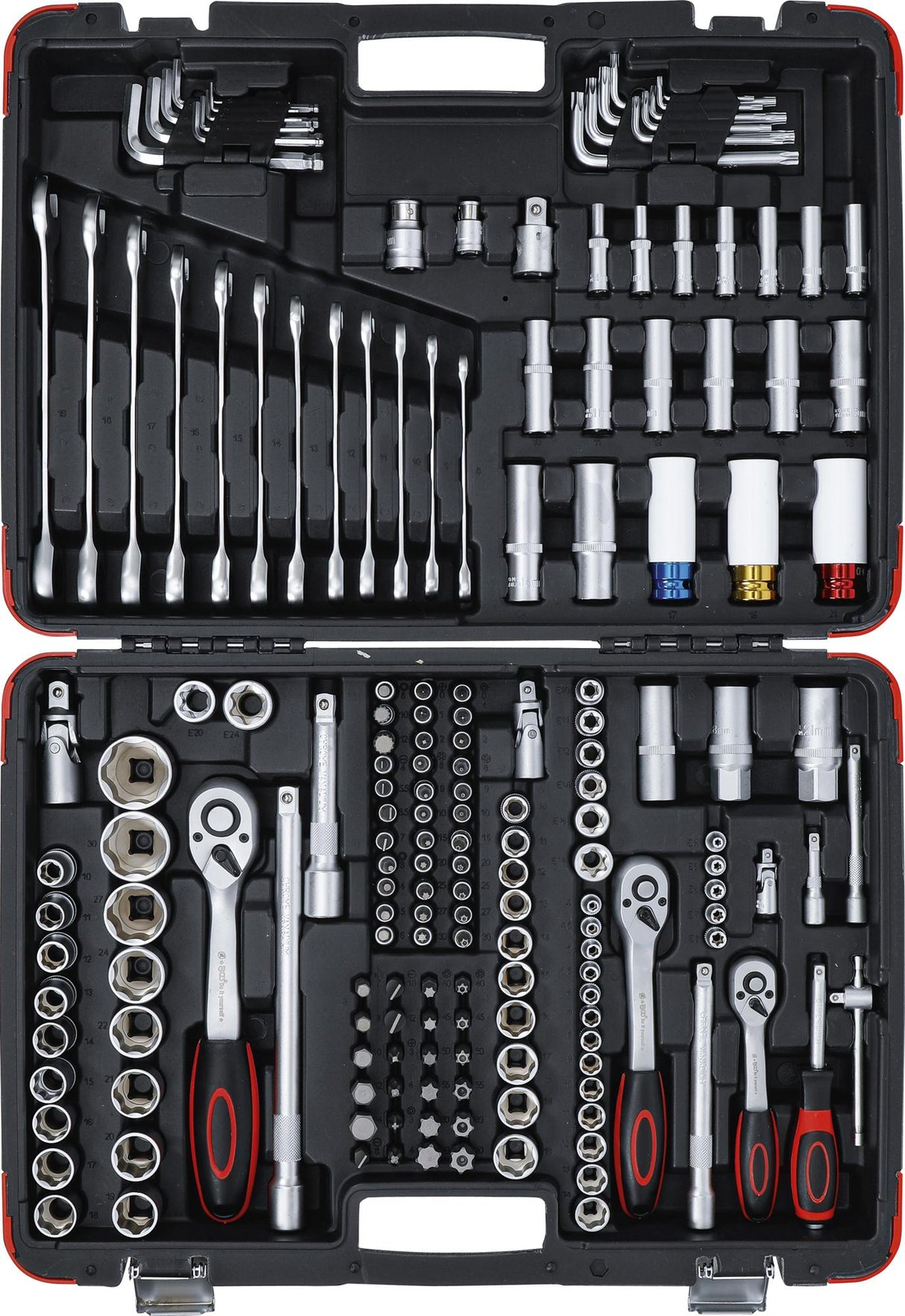 SOCKET SET | 6.3 MM (1/4") / 10 MM (3/8") / 12.5 MM (1/2") DRIVE | 176 PCS. (15217)