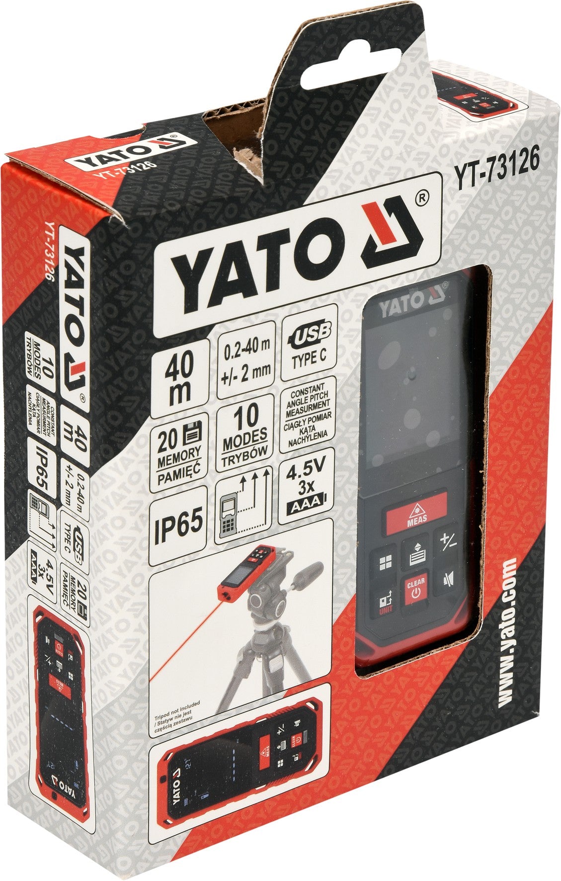 LASER DISTANCE METER 40 M (YT-73126)