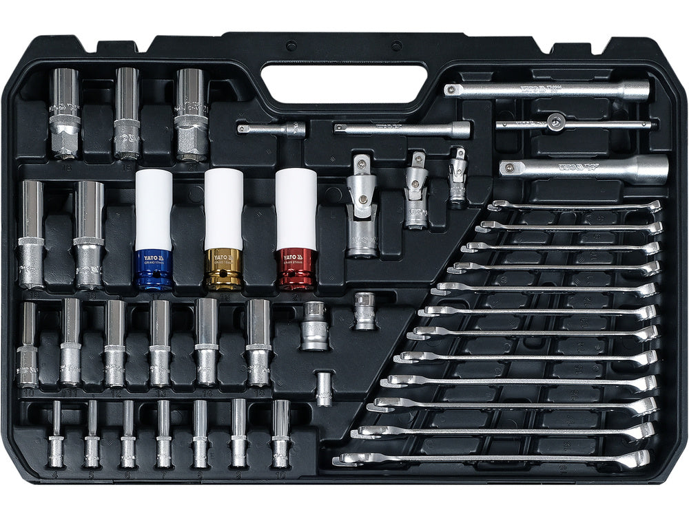 198 PCS SOCKET SET 1/4" 3/8" 1/2" (YT-38850)