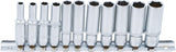 SOCKET SET, HEXAGON, DEEP | 6.3 MM (1/4") DRIVE | INCH SIZES | 11 PCS. (2429)