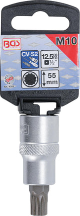 BIT SOCKET | 12.5 MM (1/2") DRIVE | SPLINE (FOR XZN) M10 (4353)