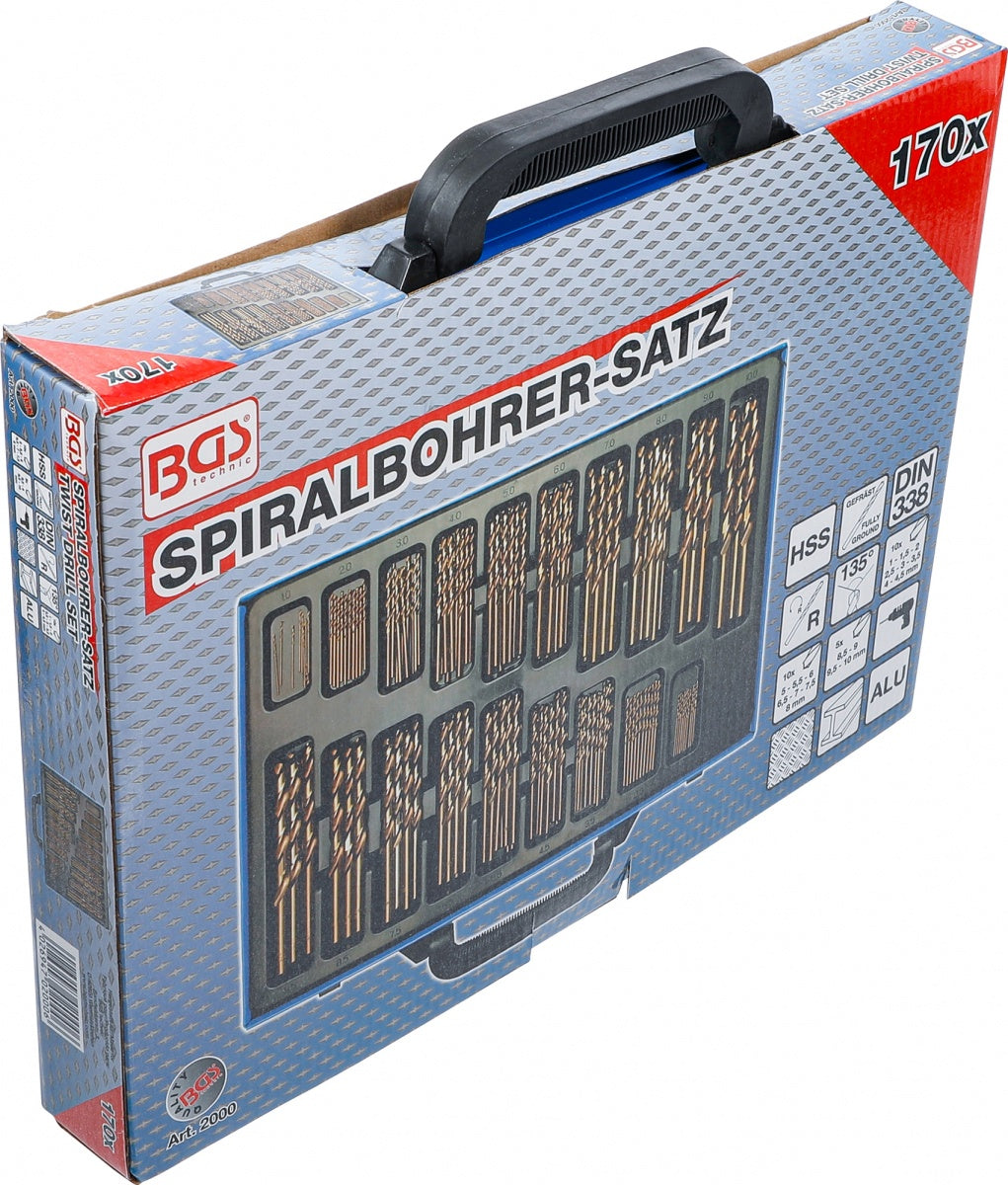 TWIST DRILL SET | HSS | 5% COBALT ALLOY | 1 - 10 MM | 170 PCS. (2000)