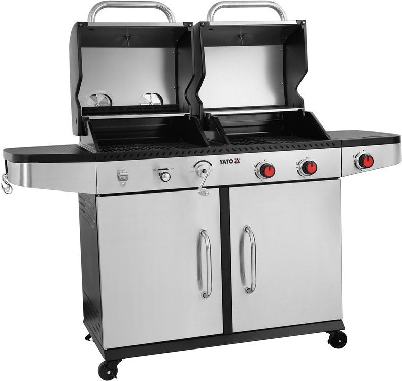 BBQ GRILL OTAKE 2IN1 GAS AND CHARCOAL S/S 8,2KW (YG-20030)