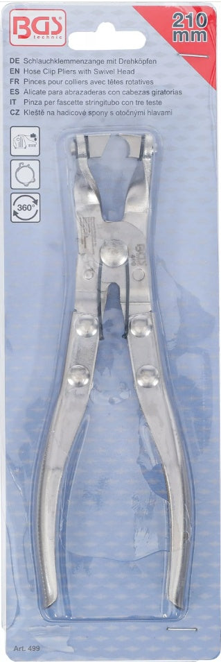 HOSE CLIP PLIERS WITH SWIVEL HEAD | 210 MM (499)
