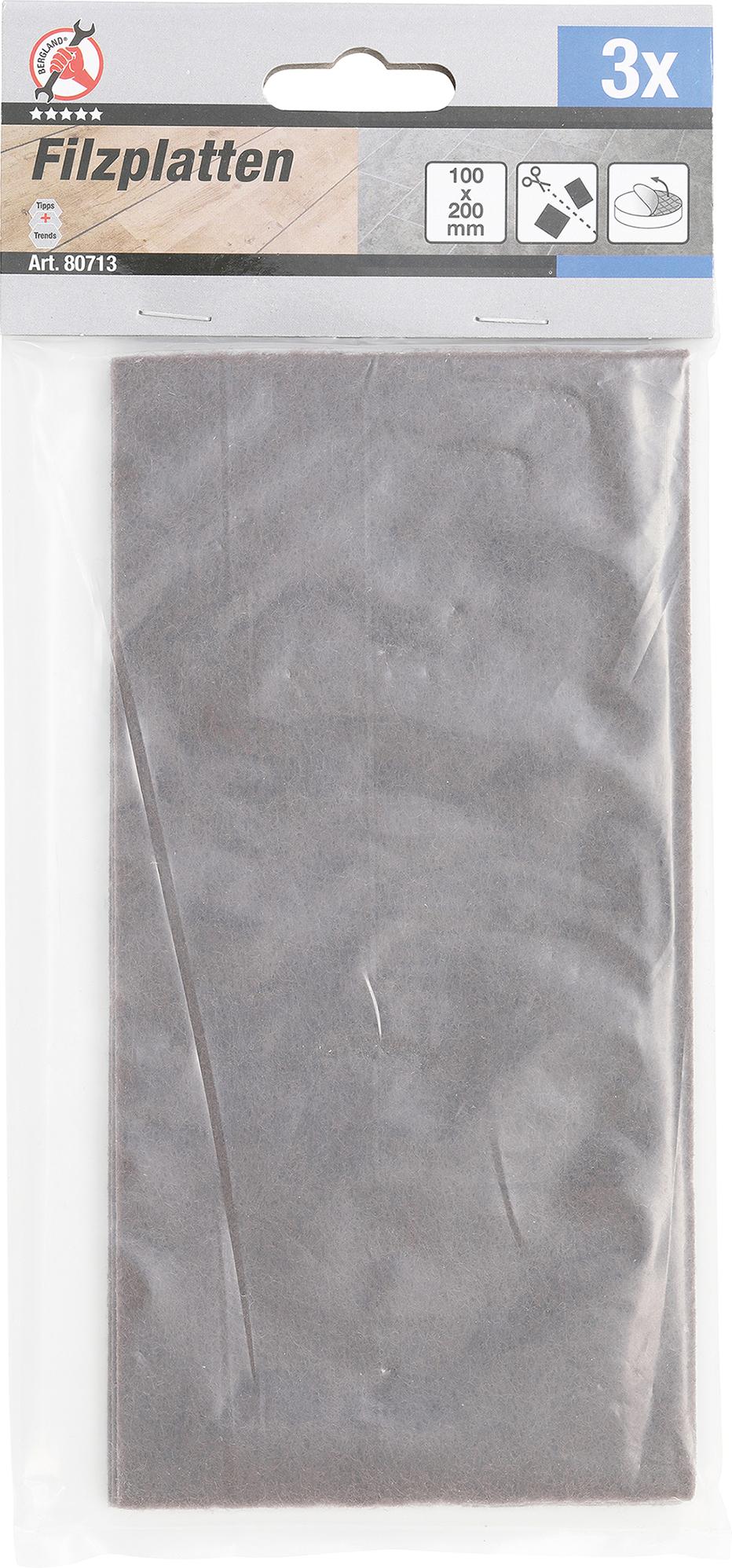 FELT PAD | MATS | BROWN | 100 X 200 MM | 3 PCS. (80713)