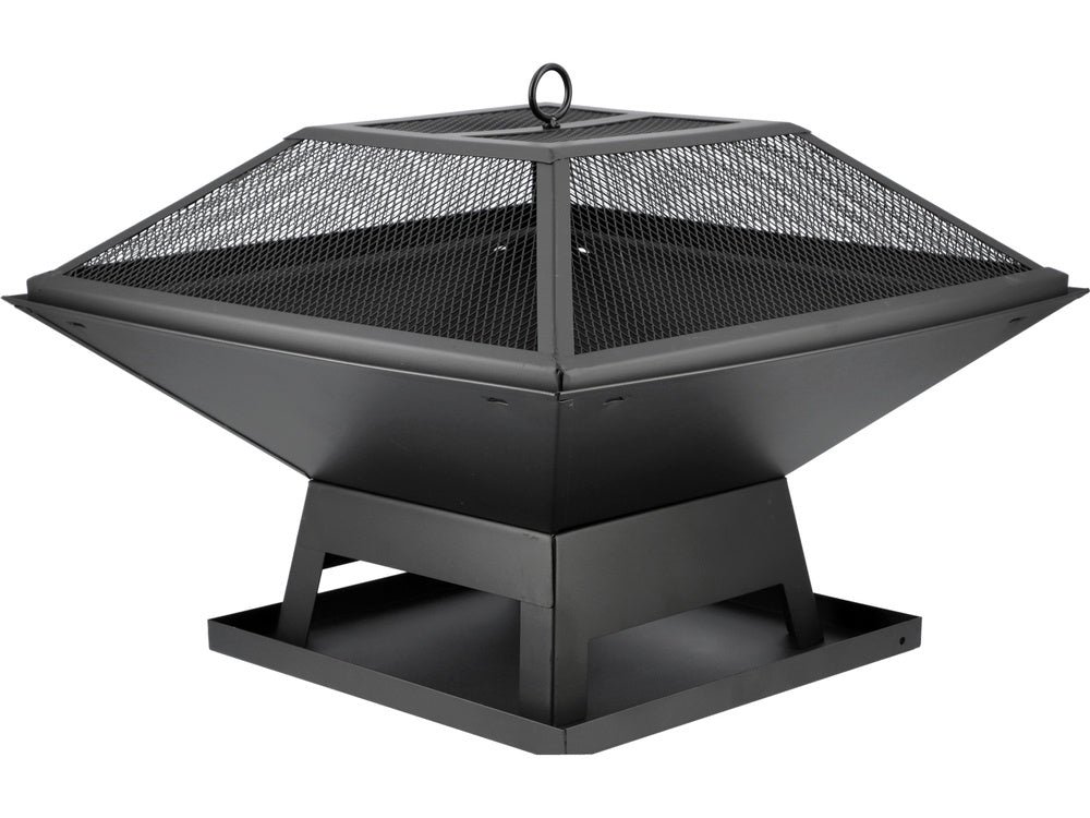 STEEL FIRE PIT WITH LID 45 X 45CM (99715)