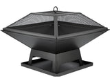 STEEL FIRE PIT WITH LID 45 X 45CM (99715)