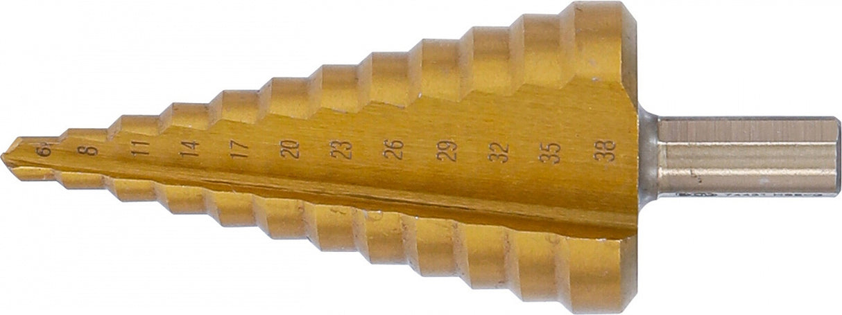 STEP DRILL | TITANIUM-NITRIDED | Ø 6 - 38 MM (74431B)