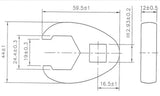 CROWFOOT SPANNER | 12.5 MM (1/2") DRIVE | 24 MM (1757-24)
