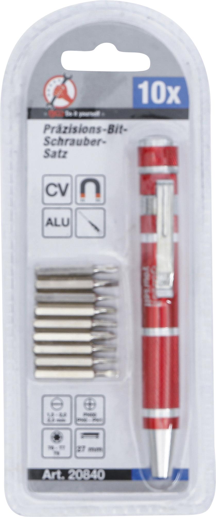 PRECISION BIT SET | 10 PCS. (20840)