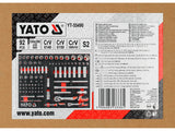 TOOLBOX: SOCKETS | RATCHETS | EXTENSIONS | 1/4" + 1/2" | 92 PCS (YT-55490)