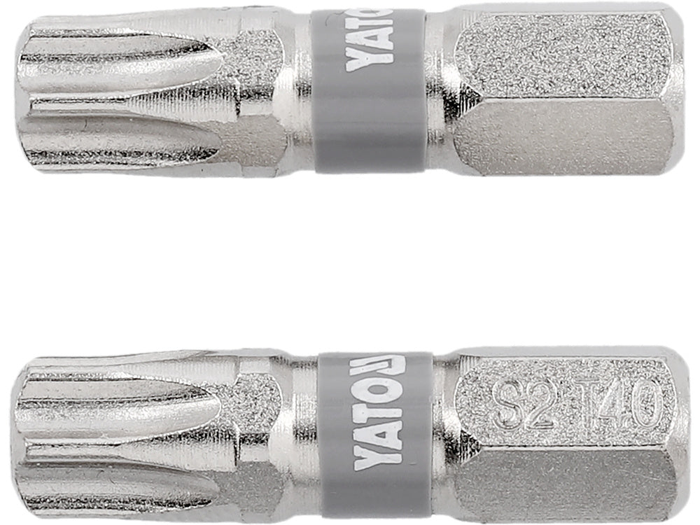SCREWDRIVER BITS 1/4 25MM T40 2 PCS NI (YT-78016)