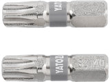 SCREWDRIVER BITS 1/4 25MM T40 2 PCS NI (YT-78016)