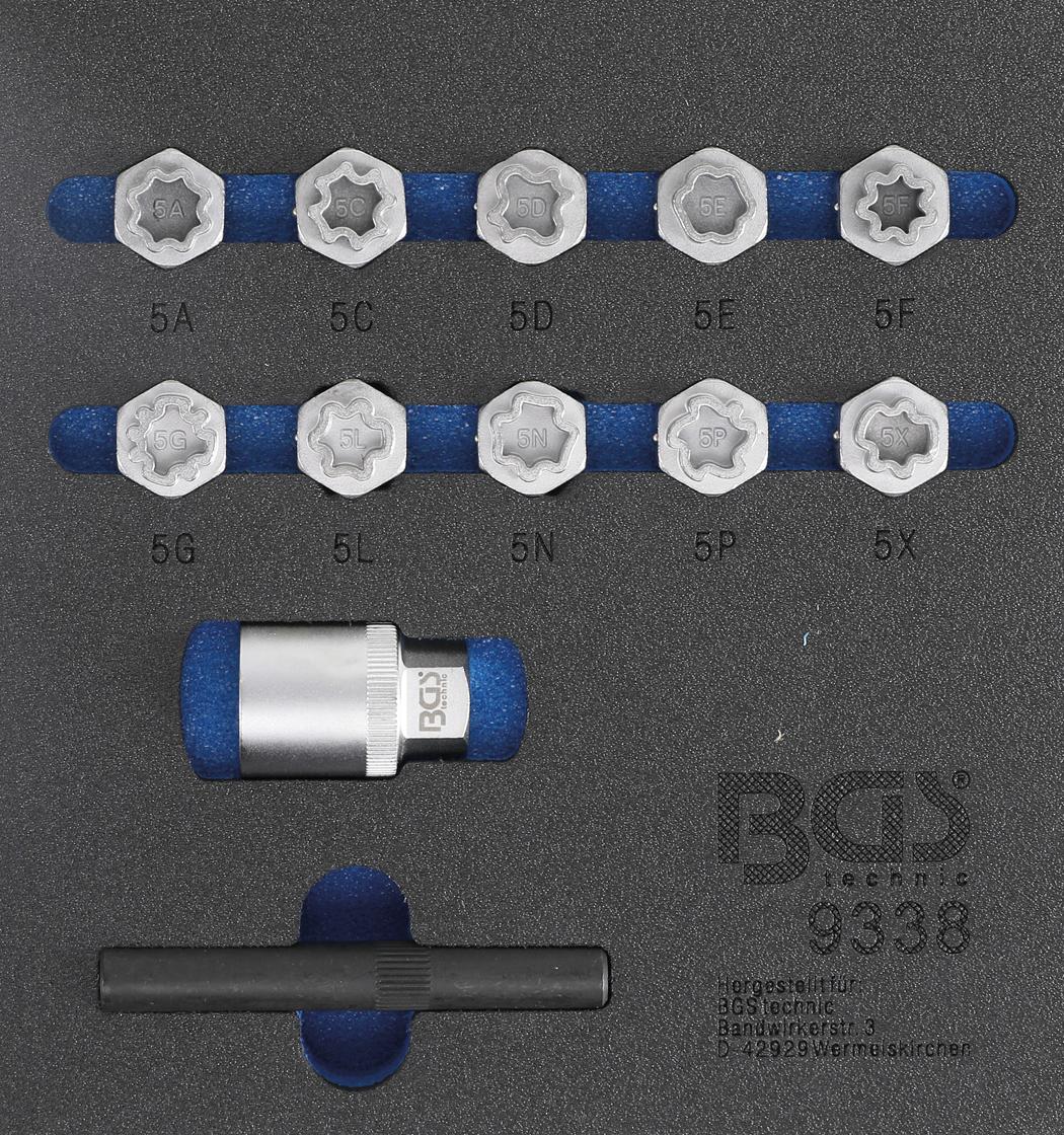 TOOL TRAY 1/6: RIM LOCK SOCKET SET FOR MERCEDES-BENZ | 12 PCS. (9338)