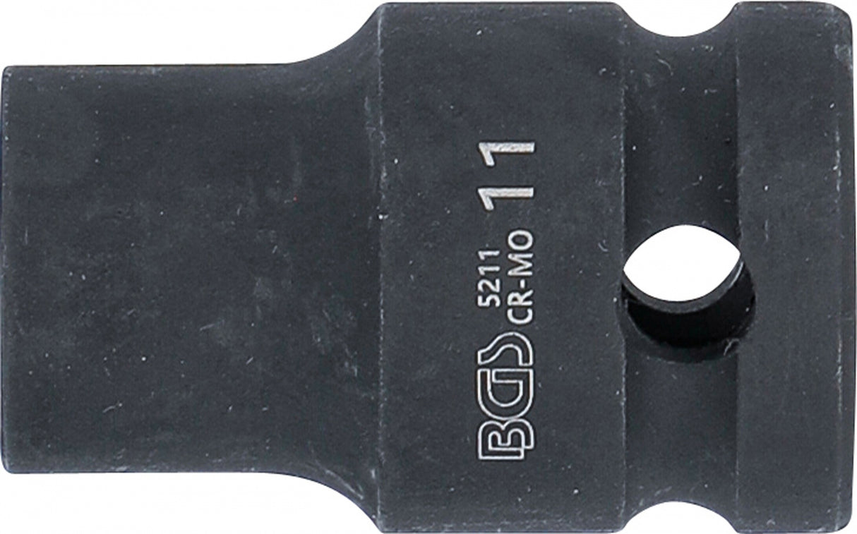 IMPACT SOCKET, HEXAGON | 12.5 MM (1/2") DRIVE | 11 MM (5211)