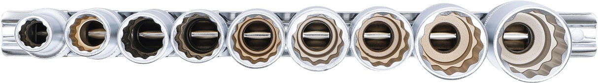 SOCKET SET, 12-POINT, DEEP | 12.5 MM (1/2") DRIVE | 10 - 24 MM | 9 PCS. (5253)