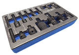 IMPACT ADAPTER AND UNIVERSAL JOINT SET | CR-MO | 17 PCS. (H640617)