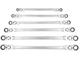 SET OF RATCHETING RING DOUBLE-ENDED LONG REVERSIBLE WRENCHES | WITH SWITCH | 8-19 MM | 6 PCS (YT-50390)
