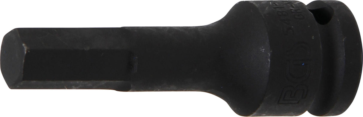 IMPACT BIT SOCKET | LENGTH 75 MM | 12.5 MM (1/2") DRIVE | INTERNAL HEXAGON 12 MM (5481-M12)