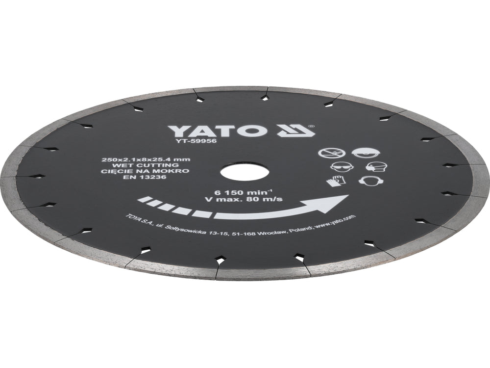 DIAMOND BLADE FOR WET CUTTING CERAMIC 250MM (YT-59956)