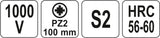 INSULATED SCREWDRIVER PZ2X100MM (YT-2826)