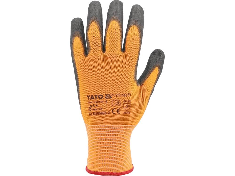 SAFETY GLOVES TOUCHSCREEN FING. PU S.10 (YT-74753)