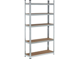 GALVANIZED STORAGE SHELF | 5 SHELVES | HDF BOARDS | 180 X 90 X 40 CM (78485)