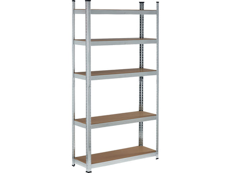 GALVANIZED STORAGE SHELF | 5 SHELVES | HDF BOARDS | 180 X 90 X 40 CM (78485)