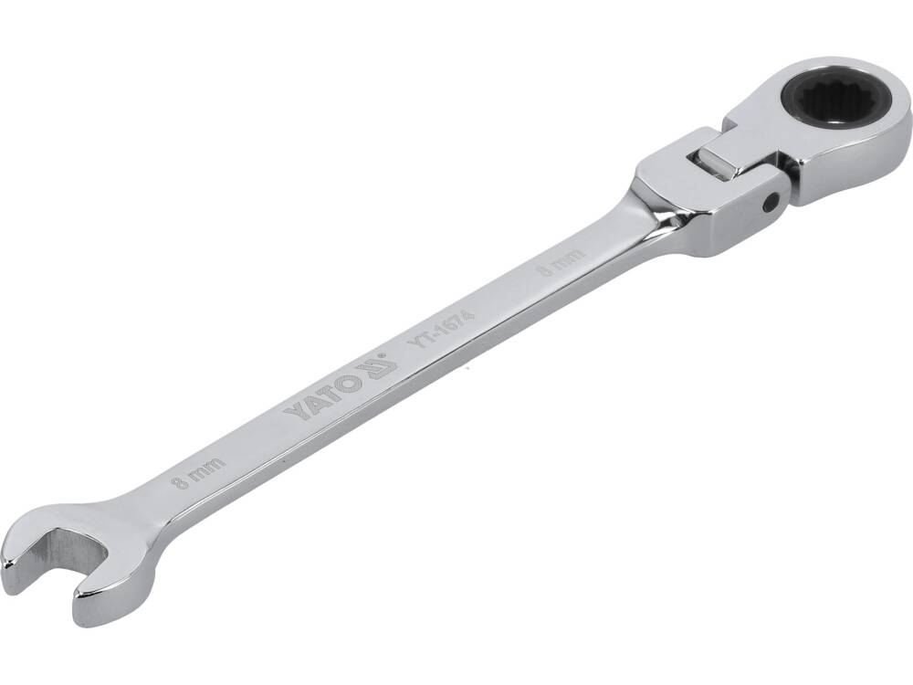 FLEX. RATCHET COMBINATION WRENCH 8MM (YT-1674)