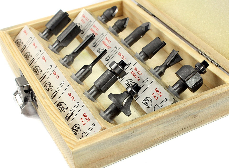 WOOD ROUTER BIT SET | 12 PCS. (22549V)