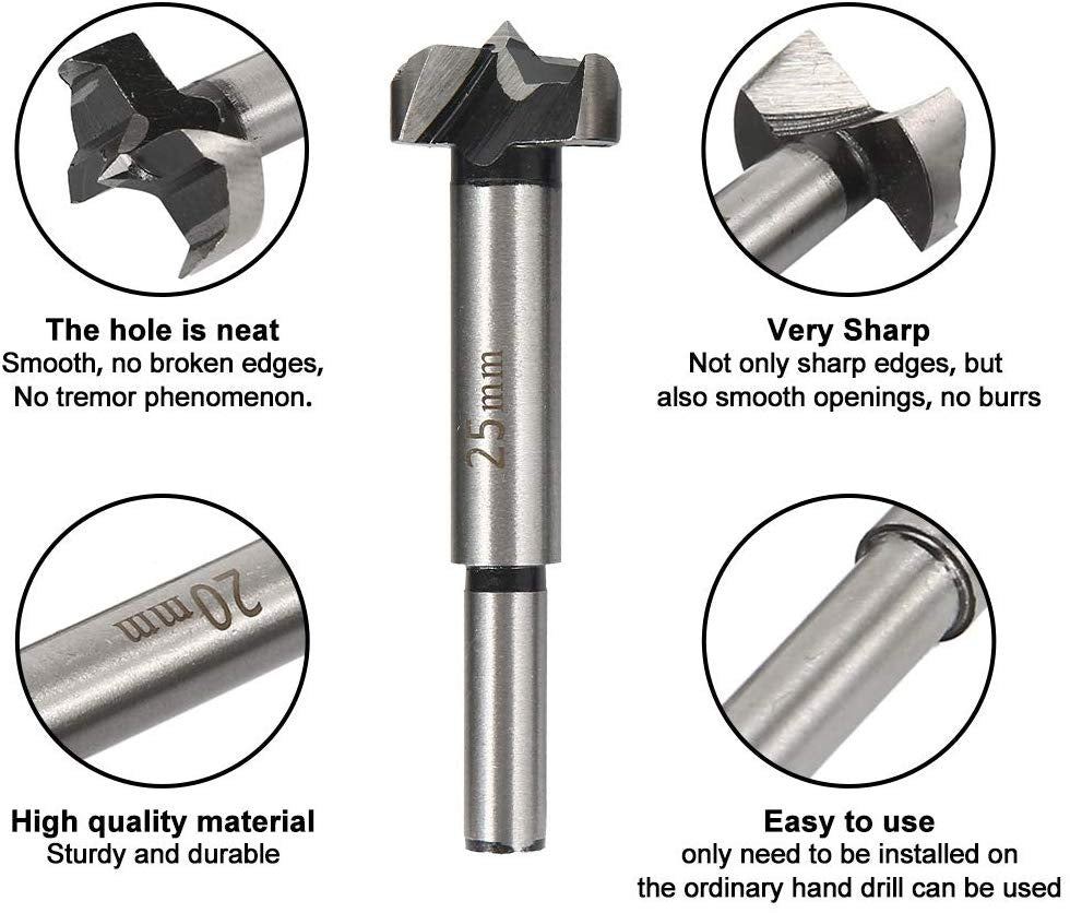 WOOD ROUTER BIT SET | 15-35 MM | 5 PCS. (SK1630)