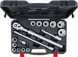 SOCKET SET | WITH REVERSIBLE RATCHET, EXTENDABLE | 20 MM (3/4") DRIVE | 19 - 50 MM | 16 PCS. (71024)