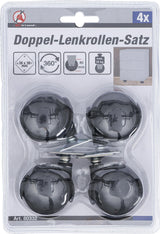 DOUBLE SWIVEL CASTORS SET | Ø 40 MM | 4 PCS. (80332)