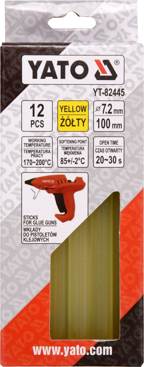 12 PCS SET GLUE STICKS 7,2X100MM YELLOW (YT-82445)