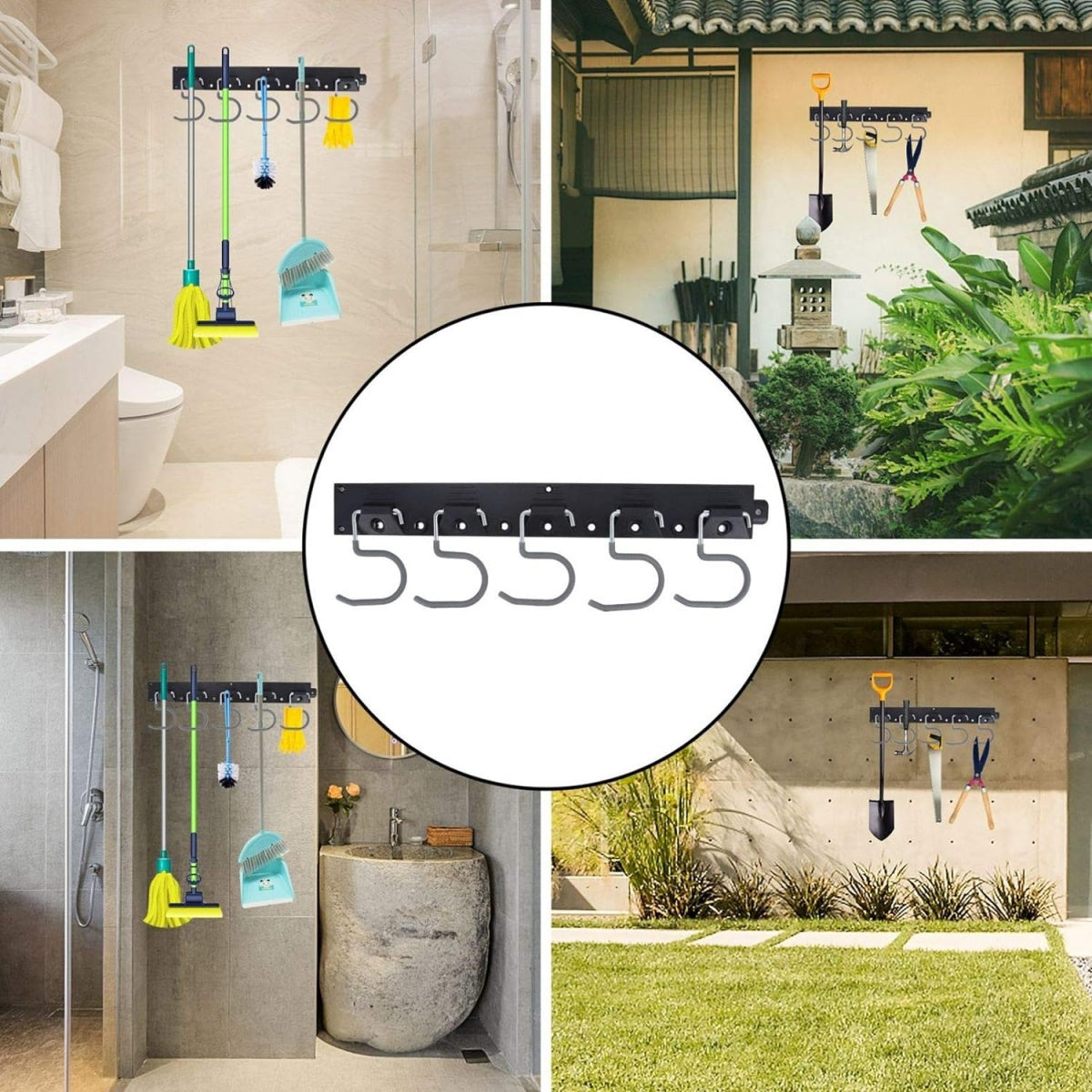 WALL-MOUNT TOOL HOLDERS (WITHOUT TOOLS) | 20 HOOKS | 4 PCS. X 40 CM | 160 CM (TH64)