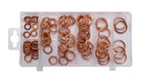 COPPER WASHERS WITH RUBBER INSERT SET | ROUND | Ø 6-20 MM | 95 PCS. (SK010095)