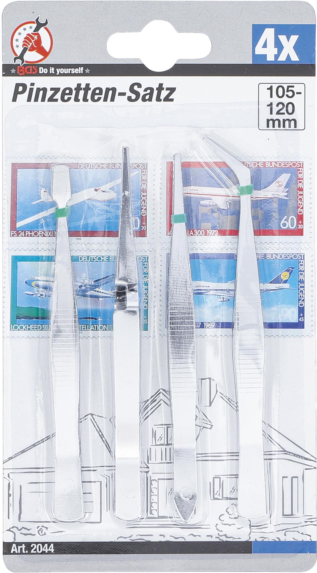 TWEEZERS | 105-120 MM | 4 PCS. (2044)