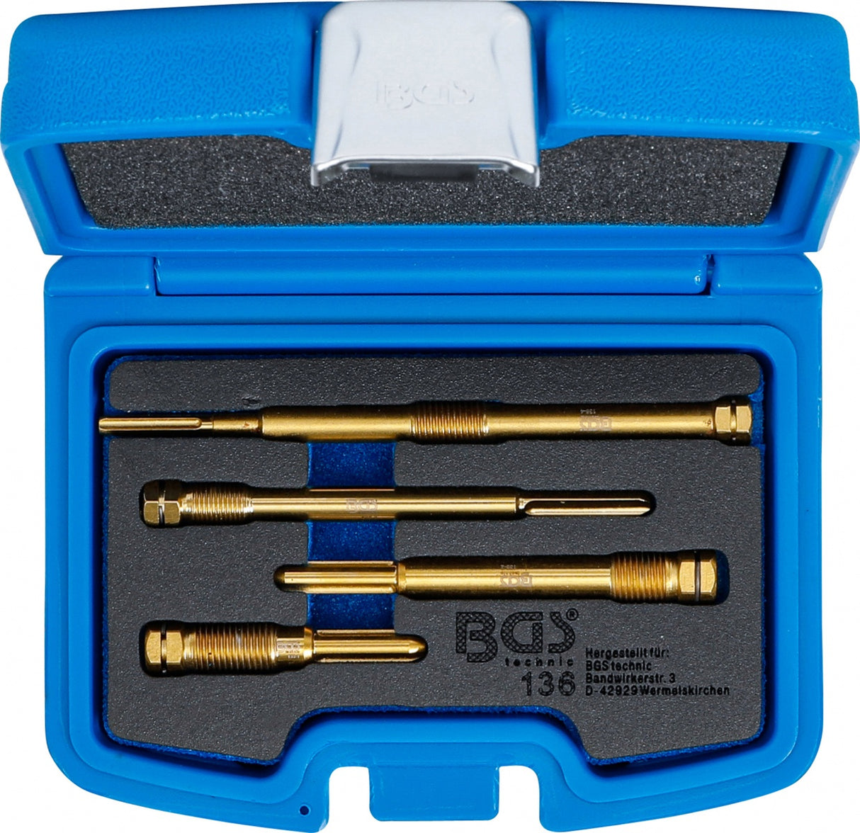 GLOW PLUG BORE REAMER SET | 4 PCS. (136)