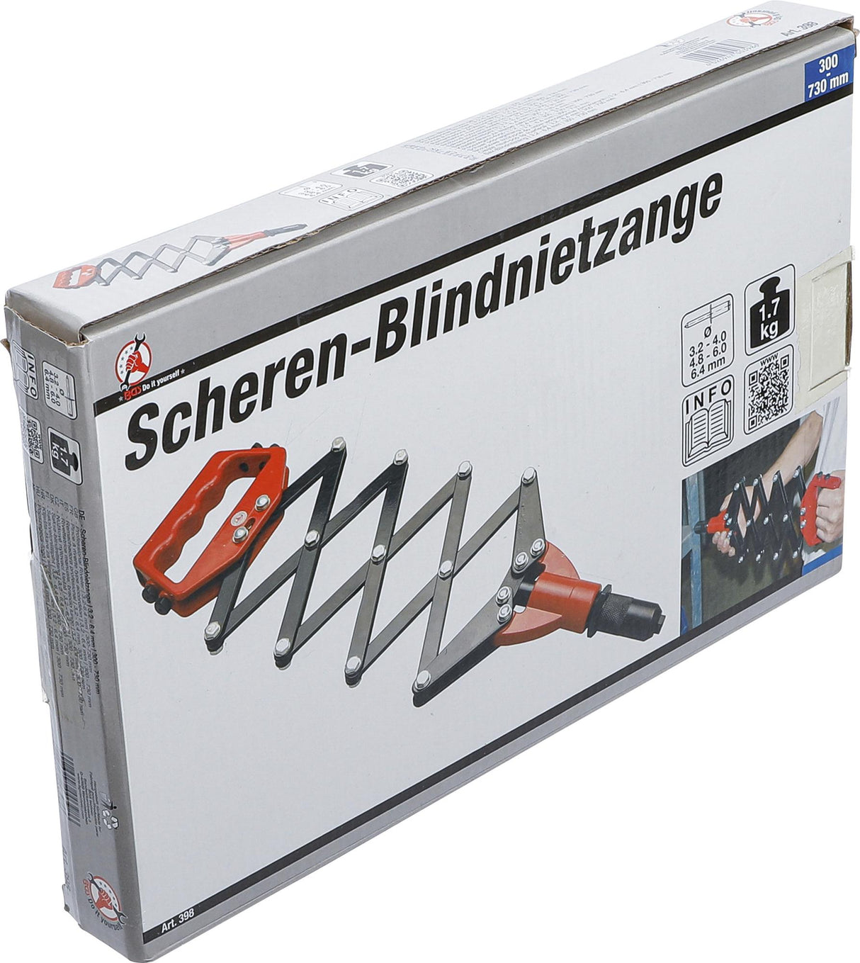 PROFESSIONAL RIVETER | 3.2 - 6.4 MM | 300 - 730 MM (398)
