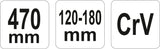FLEXIBLE HOOK CLAW WRENCH 120-180 MM (YT-01674)