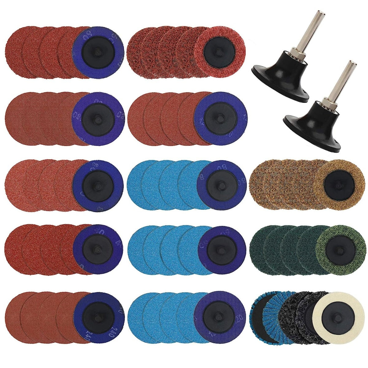 SANDING PADS / ABRASIVE BIT SET | Ø 50 MM | 101 PCS. (SD101Q)