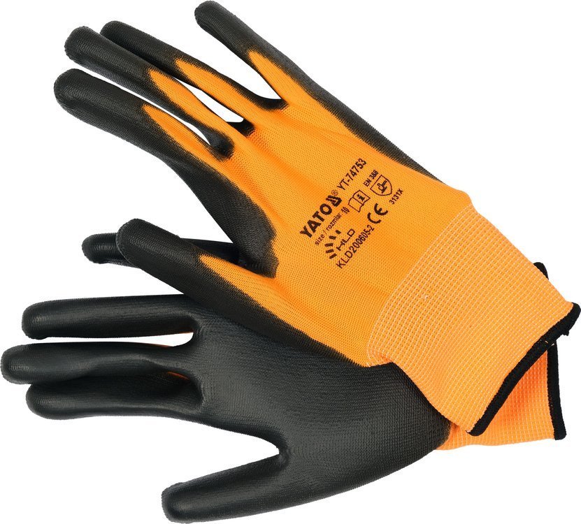 SAFETY GLOVES TOUCHSCREEN FING. PU S.10 (YT-74753)